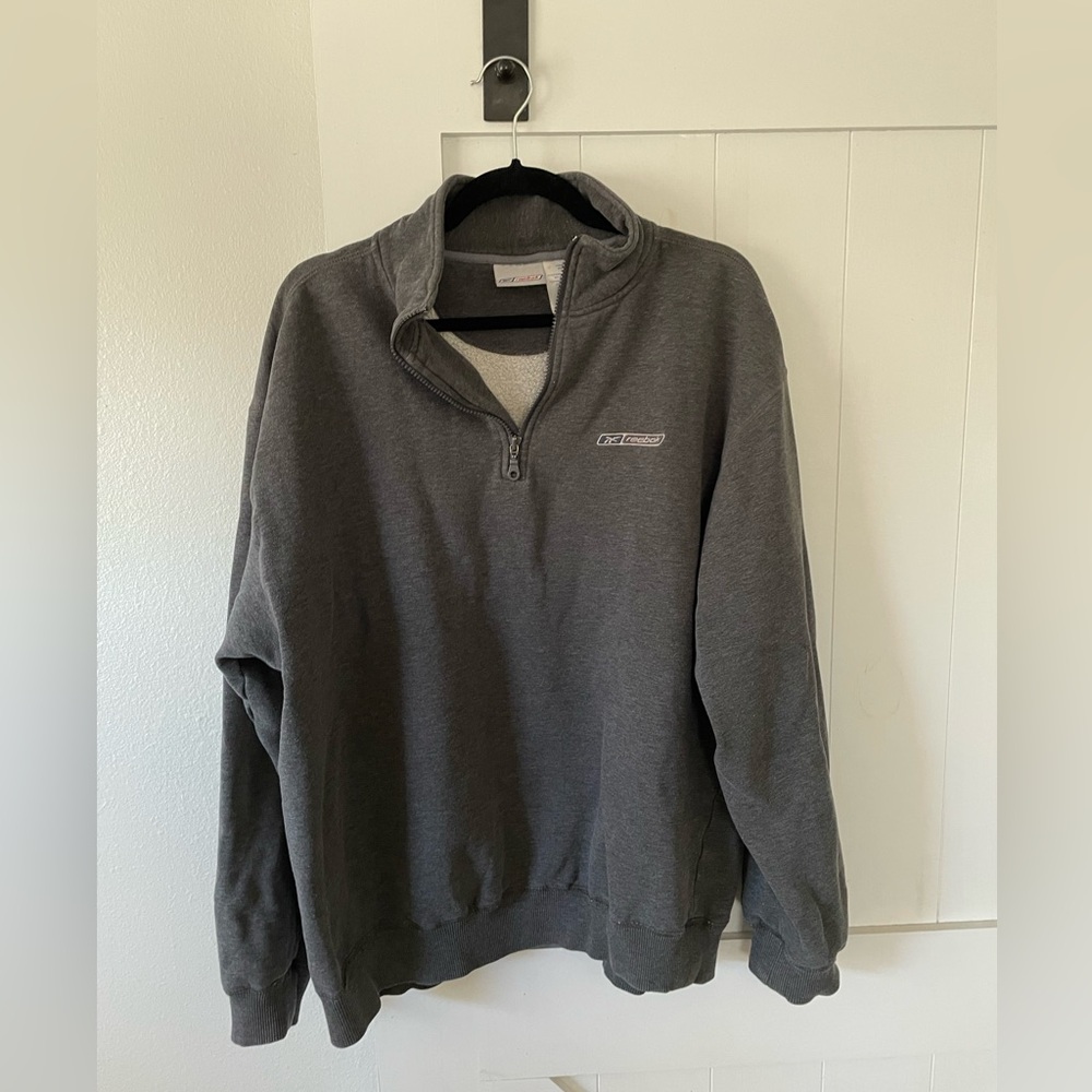 Reebok Men's Charcoal Zip-Up Sweater